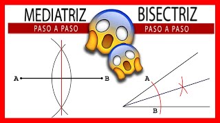 💪 MEDIATRIZ y BISECTRIZ 📐 La mediatriz de un segmento y la bisectriz de un ángulo para niños