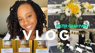 VLOG: Sister college graduation party + how we set up for the party