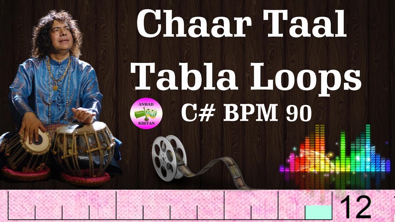 Chaar Taal  Tabla Loops | Taal Choutaal Loop  | C# BPM 90