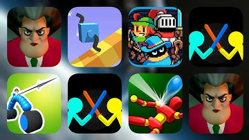 ScaryTeacher3D, SupremeDuelist, TotalPartyKill, DrawClimber, DrawJoust, Knock