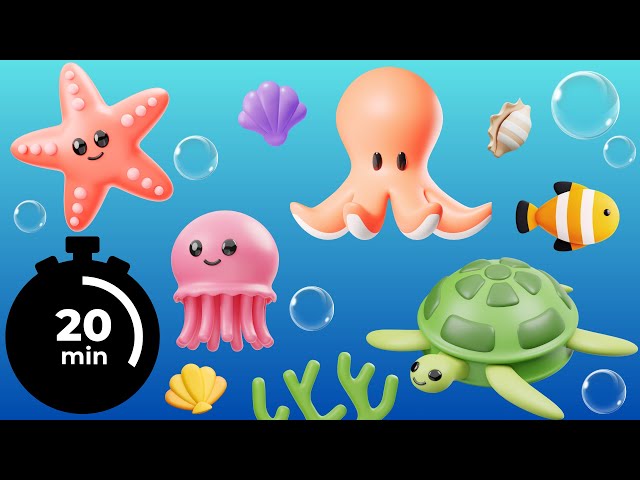 3D Under the Sea Bubble Adventure Baby Sensory Video class=