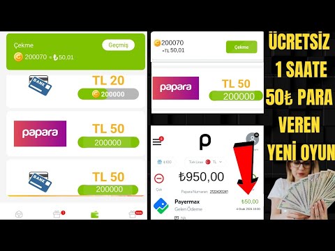 1 SAATE 50₺ PARA KAZANDIRAN MOBİL OYUN ÇIKTI | internetten para kazanma - para kazanma yolları 2024