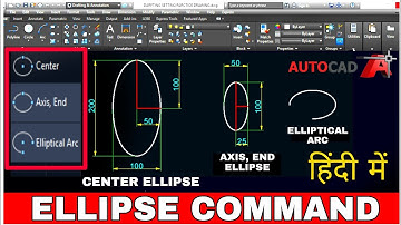 Ellipse Command Tutorial in Autocad || How to use Ellipse Command in autocad in hindi || हिंदी में