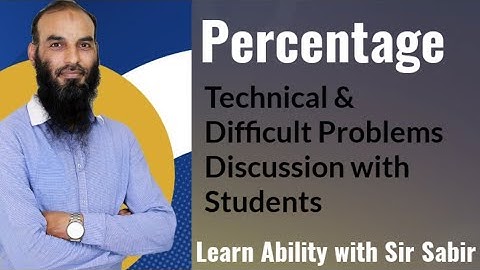 Percentage Discussion with Students