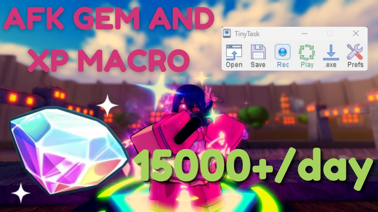 BEST AFK Macro Gem and XP farm in Anime adventures