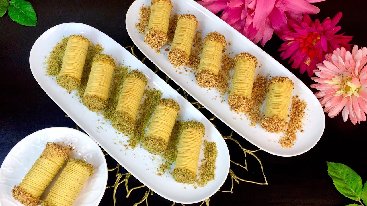 222 _ سيقار الخيوط وصفة جديدة ورائعة 👌🏻نصائح مهمة لنجاح الوصفة / حلويات العيد😋