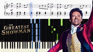 Vignette de la vidéo "The Greatest Showman - Rewrite The Stars - Piano Tutorial + SHEETS"