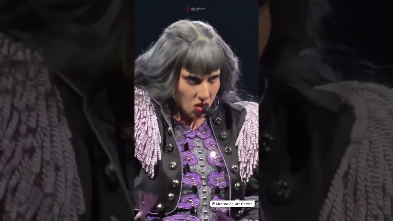 Lady Gaga wore a new purple outfit at her show in New York (mayhem ball  tour) - YouTube