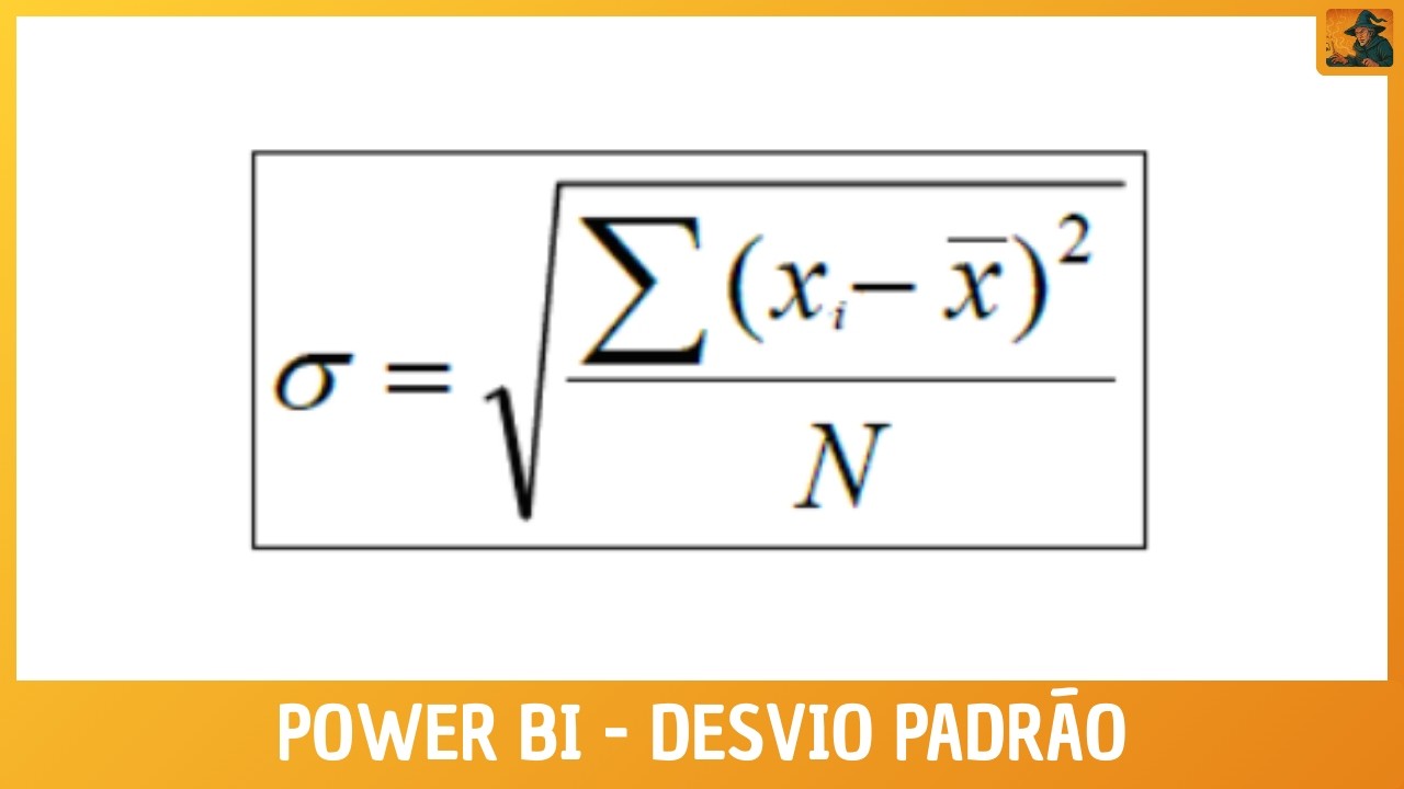 Como encontrar o desvio padrão no Power BI (Função DAX: STDEV.P) - YouTube