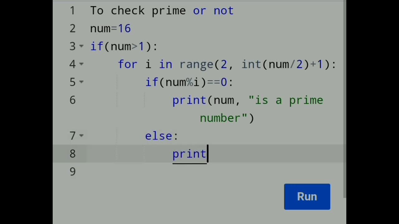 To check prime or not using python - YouTube