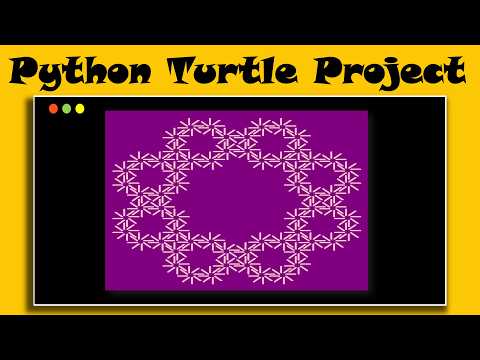 Stick Flowers Circle ( Graphic Project ) | Python Turtle