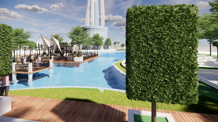 Sketchup+Enscape render + WalkthroughPublic Park and Coffee Shop Design Idea |  Urban Park Landscape