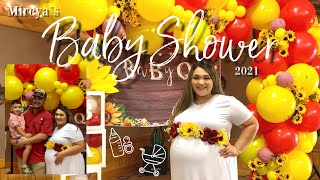 Baby Shower Vlog 🌻 BaByQ Theme \/\/ Sunflower Theme | Baby shower games and more!