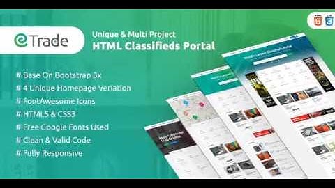 Trade - Modern Classified Ads HTML Template | Themeforest Website Templates and Themes