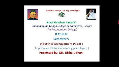 B.Com III Semester V-Industrial Management Paper no 1 lecture no 8