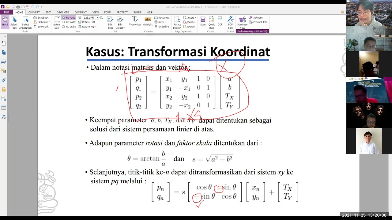 Kuliah SRG#13 (2021) - 3D Coordinate Transformation and Intro to Datum Transformation