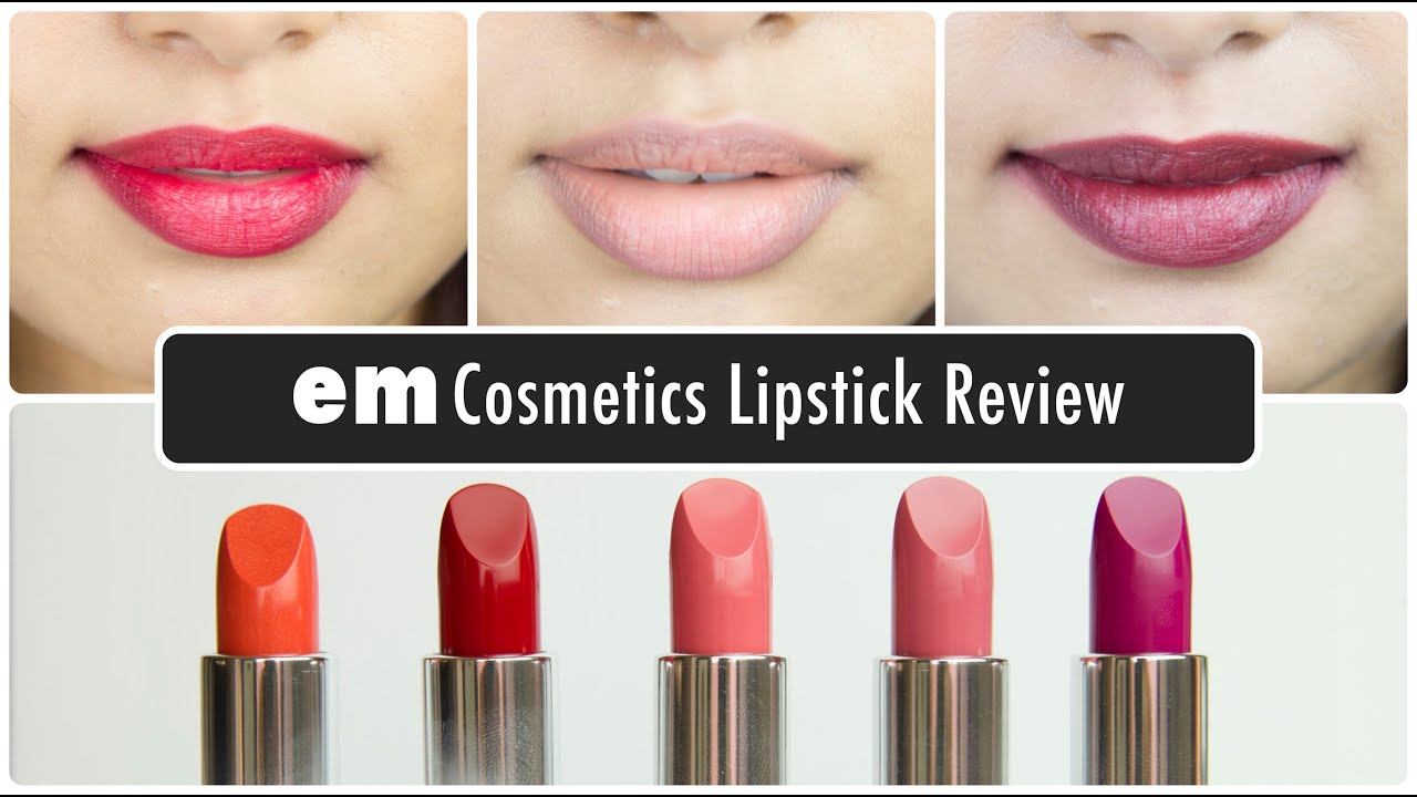 em cosmetics l Matte Lipstick Review & Swatches - YouTube
