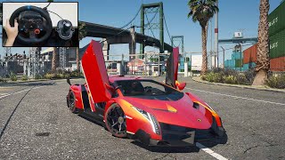 Lamborghini Veneno - Grand Theft Auto V - Logitech G29 Gameplay - Steering Wheel + Shifter