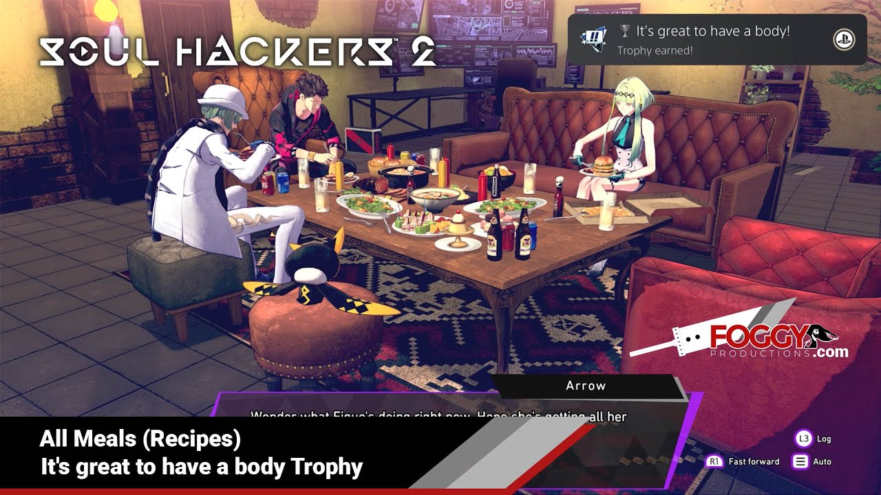 Soul Hackers 2 - All Meals (Cooking Recipes) - It's great to have a body  Trophy 