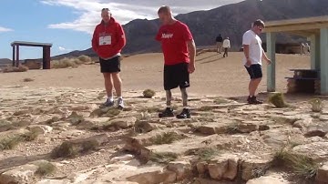 Triple Amputee Walking On Uneven Terrain