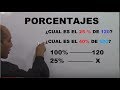 Porcentajes con regla de tres - Como calcular el tanto % de un número