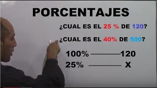 Porcentajes con regla de tres  Como calcular el tanto % de un número