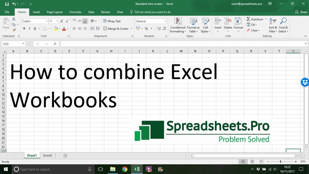  Combine Multiple Excel Workbooks Into One Workbook Youtube Bank2home