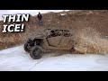 Our long travel RZR Pro XP does donuts, jumps HUGE, and breaks thin ice!