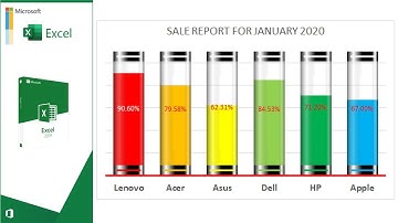 How to create info graphic 3D Glass Chart in Microsoft Excel 2019