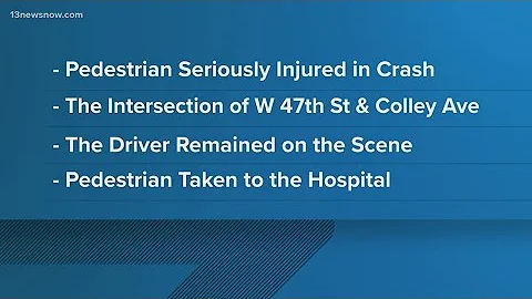 Norfolk police investigate crash leaving pedestrian with critical injuries