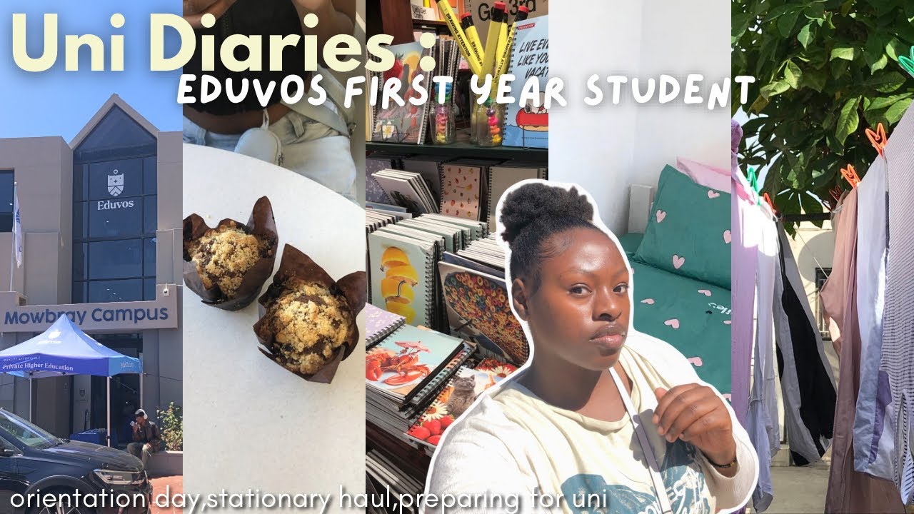 UNI DIARIES🌷: orientation day,stationary haul ,preparing for uni | Eduvos student