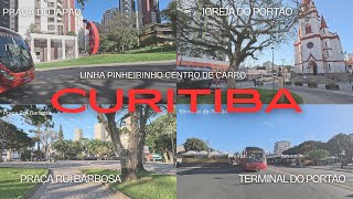 Do Pinheirinho ao Centro de Curitiba de Carro Via linha de Ônibus
