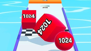 Ball Run 2048 Merge Number ! MAX LEVELS Gameplay Walkthrough New Update Part 528 android, ios