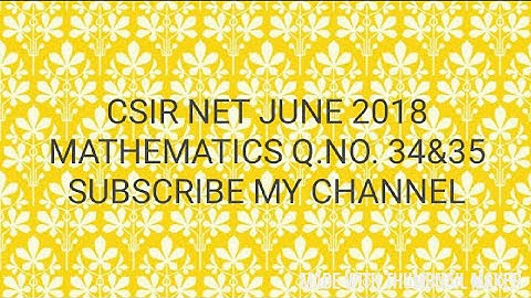 Csir net june 2018 maths solution and answer key
