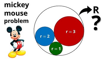 MICKEY MOUSE Problem - Three circles touching externally inside a fourth circle #geometry #circles