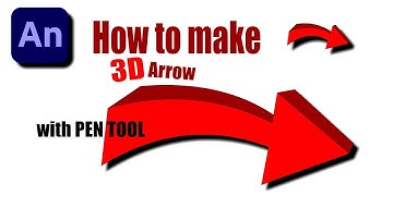 How to draw 3D arrow  using pen tool in Adobe Animate Tutorial How to use pen tool