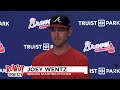 Braves starter Joey Wentz discusses his outing in Sunday's win over Marlins
