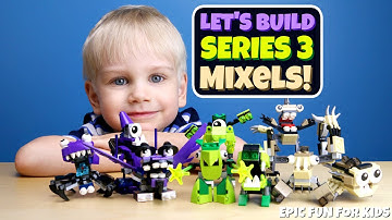 LEGO Mixels Series 3 Time Lapse Builds with Fun Stop Motion Nixel Attacks!