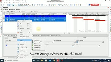 Resource Levelling in Primavera P6 (Watch & Learn)