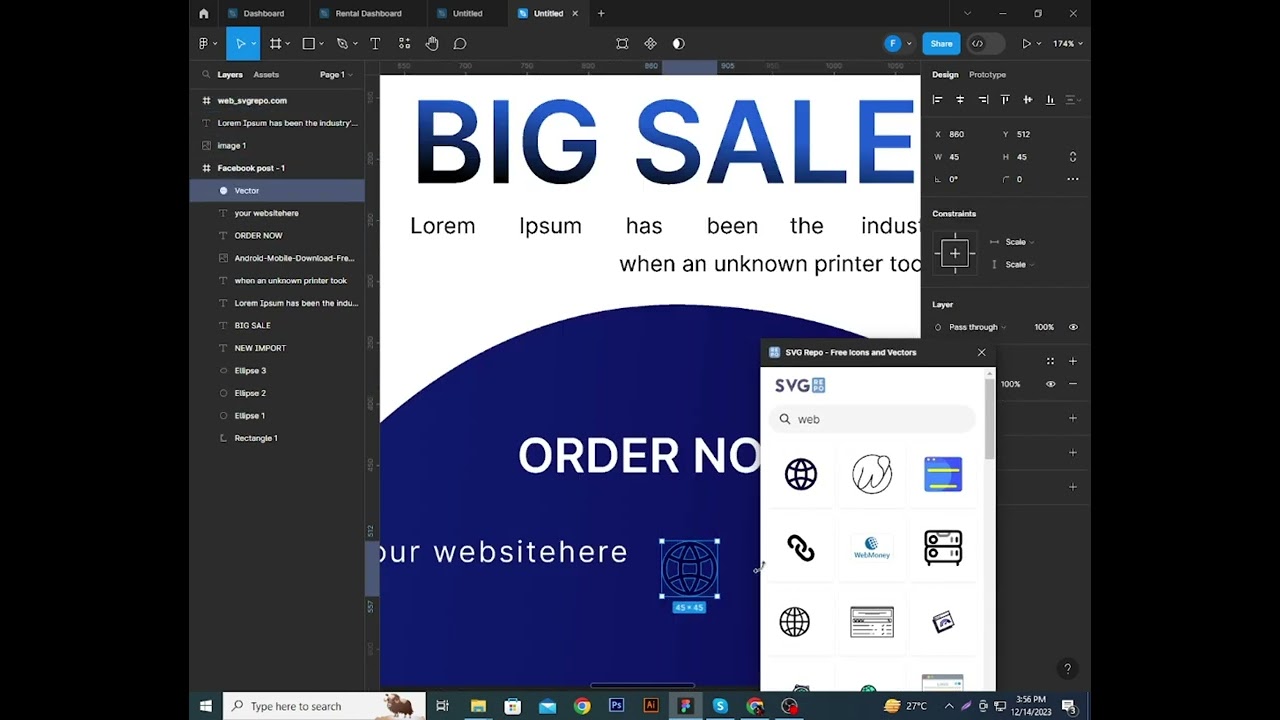 facebook banner design on Figma !! mobile banner design on figma