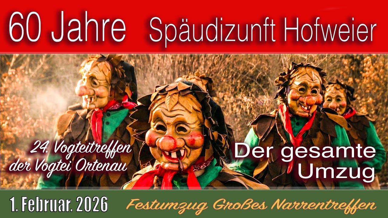 60 Jahre Späudizunft Hohberg Hohberg ! Der komplette Umzug .