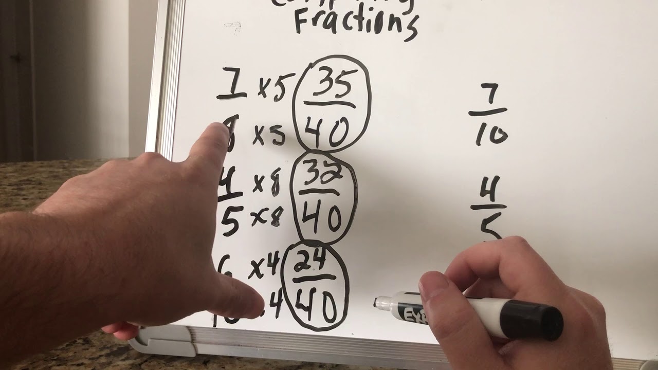 Comparing Fractions (Grade 4) - YouTube