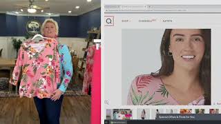 Belle by Kim Gravel Tropical Print Knit Top on QVC