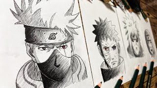 gustta_gadonski_drawarts - Kakashi, Obito e Rin❤️ . . . Referência:  @mayara_scarlet . . . #channeldraws #featurefield #feature_abd #draw  #drawing #desenho #dibujo #ilustração #ilustration #sketch #sketchbook  #geek #games #anime #animes #desenho #arte