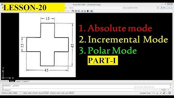 Absolute, Relative and Polar coordinate system in AutoCAD (PART 01)# lesson 20