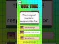 Loop of Henle does WHAT #biology #quiz #surprise