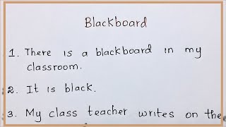 Blackboard How To Write A Simple Sentence About Blackboard Niftys English