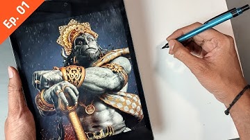 How To Draw Hanuman ji 😍  Step By Step Drawing Tutorial  🔥 | Ep. 01 | its art adda #hanuman #drawing