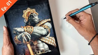 Details How To Draw Hanuman ji 😍  Step By Step Drawing Tutorial  🔥 | Ep. 01 | its art adda #hanuman #drawing News