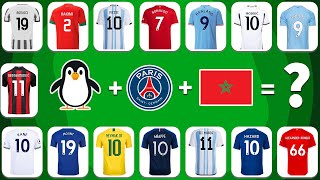 (FULL 10 )Guess the SONG EMOJI and JERSEY and Flag of FOOTBALL Player Neymar,|Ronaldo, Messi